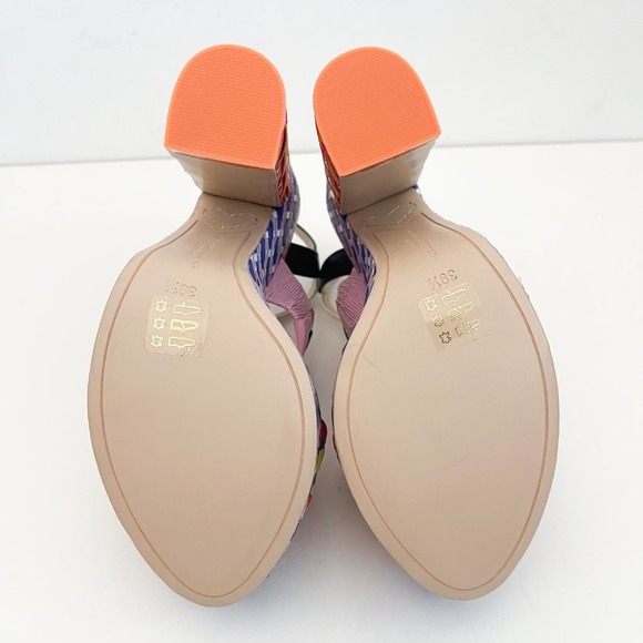 Sophia Webster Celia Platform Sandal Colorblock Multicolor Block Heel Rainbow - Picture 9 of 12